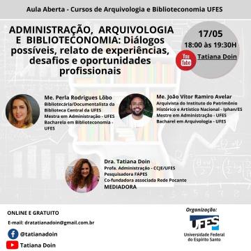 Aula aberta - Cursos de Arquivologia e Biblioteconomia da UFES